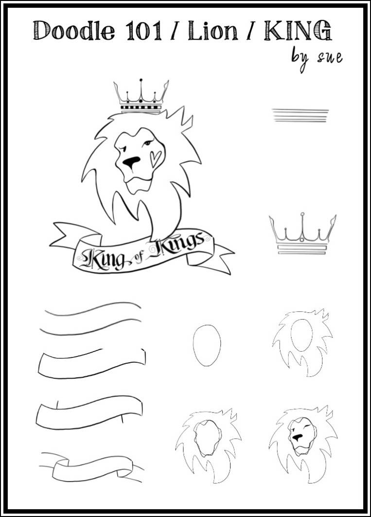Doodle101:Lion:KING:SueCarroll